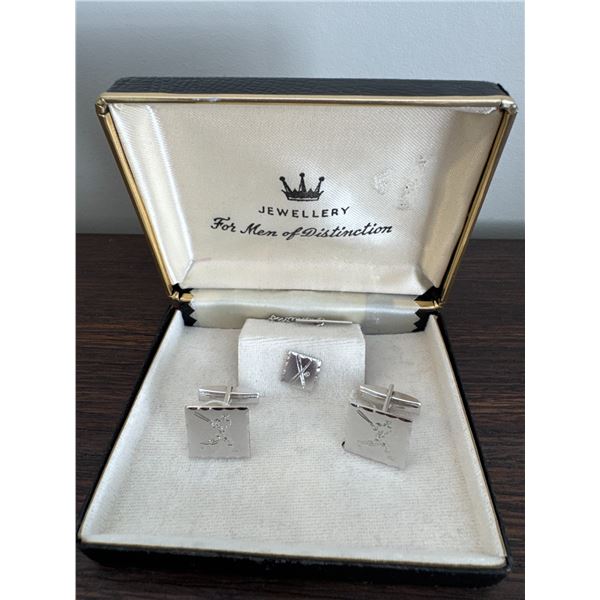 Cufflinks and tie pin