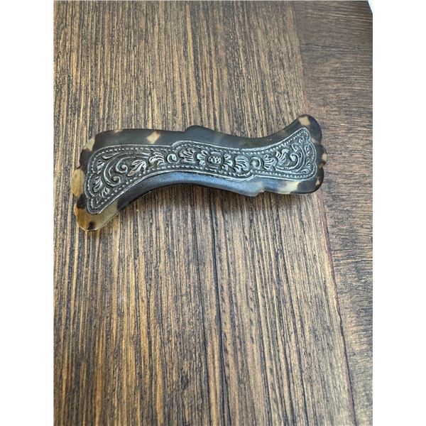 Antique Victorian tortoise shell  barrette