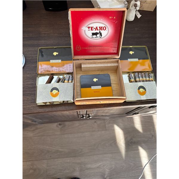 Cigar boxes and cigars
