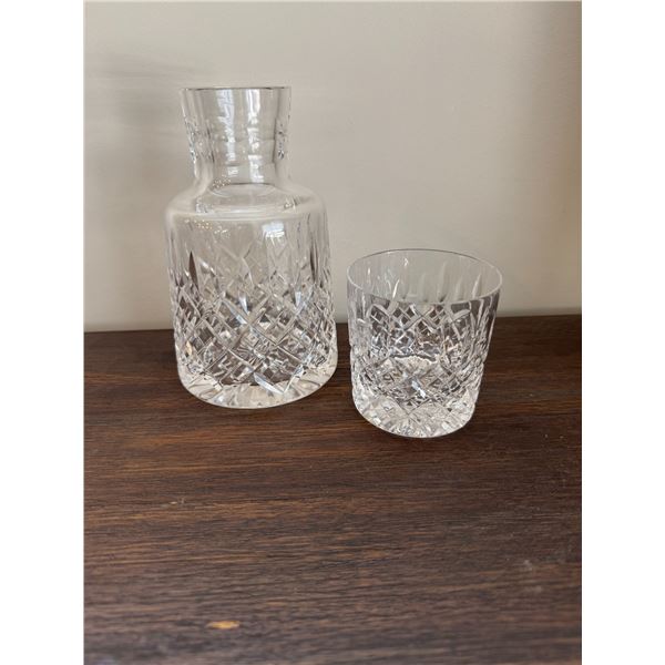 Crystal bedside  water, jug, and glass
