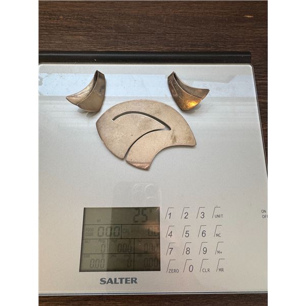 Sterling brooch and earrings