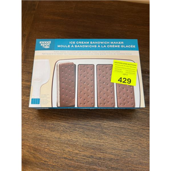 Ice cream sandwich maker