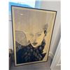 Image 1 : framed art print by Swedish artist Anna Bülow. Measures 31 1/2" x 47"