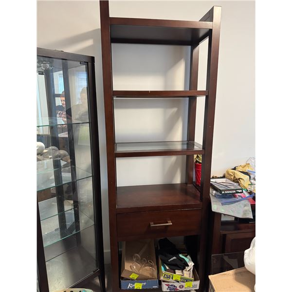 Crate & Barrel Shelf measures 28" x 15" x 80" tall