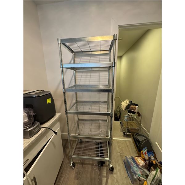 Rolling shelf measures 23" x 18" x 69"