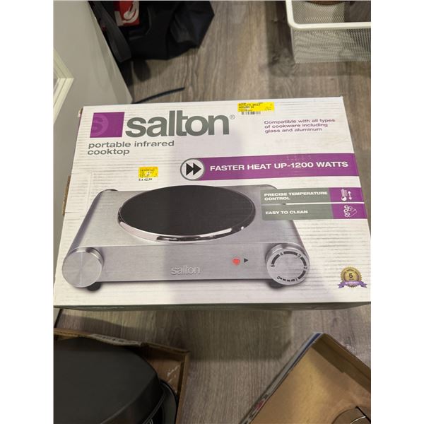 Salt and portable infrared cooktop