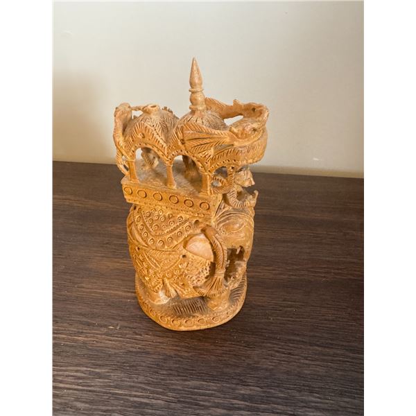 Sandle wood elephant carving