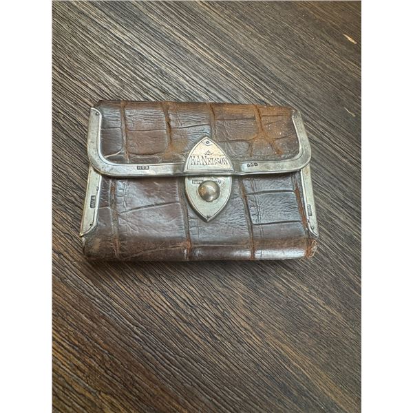Crocodile in Sterling silver wallet