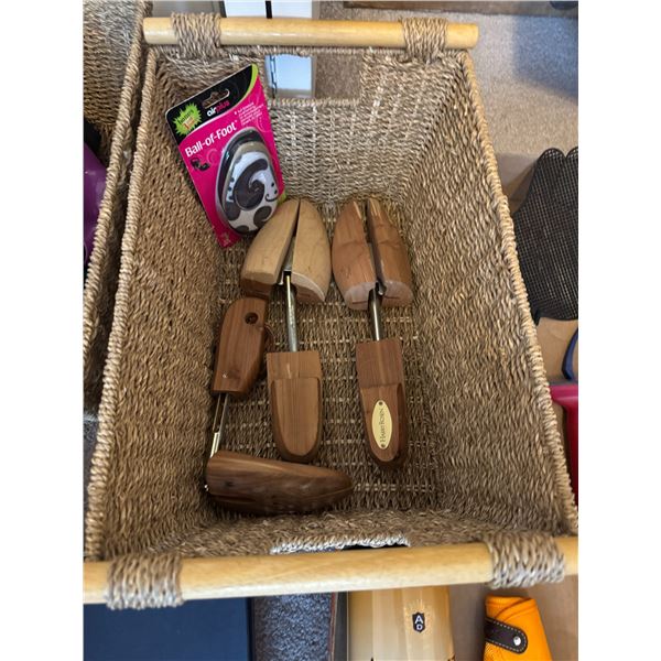 Shoe stretchers ball of foot items and basket