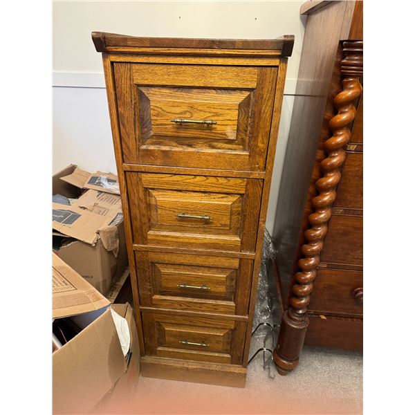 Oak filing cabinet