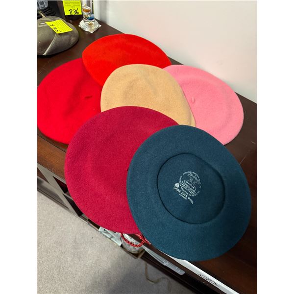 LAINE hundred percent wool berets