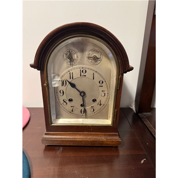 German Junghans mahogany mantel clock