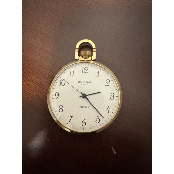Cardinal 18 Jewels shock proof pocket watch
