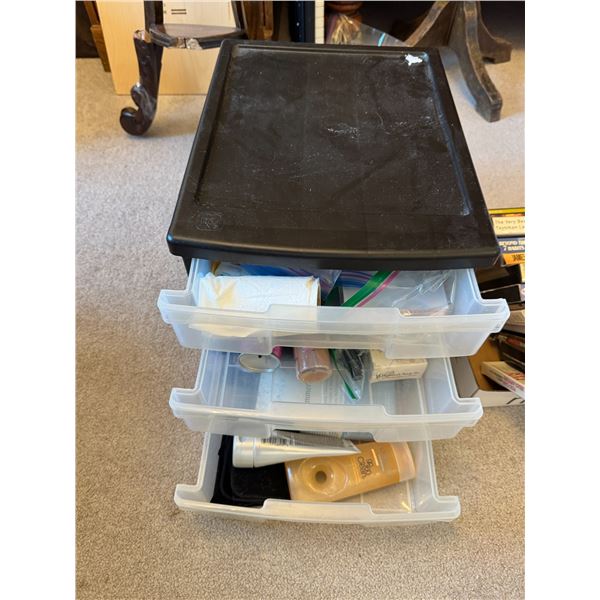 Storage drawers with bath products