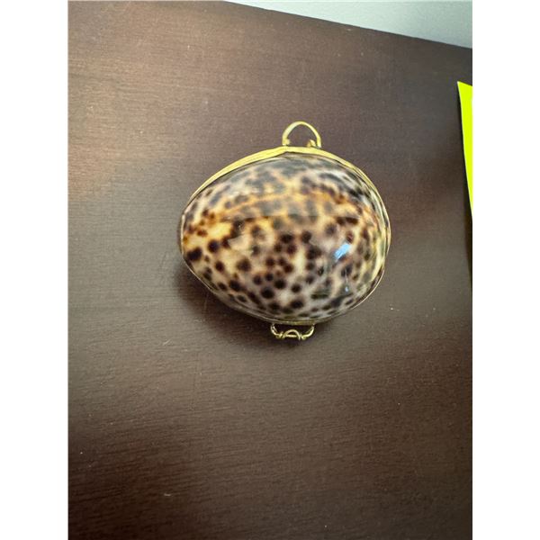 TIGER COWRIE shell TRINKET box