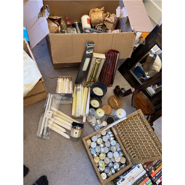 Large lot of candles