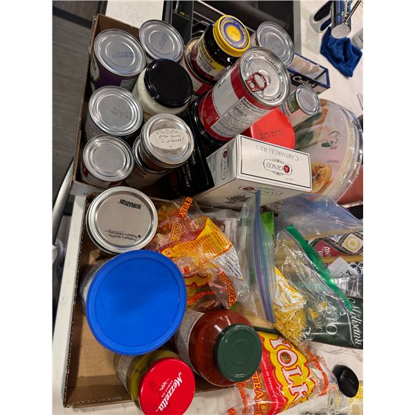 Pasta and canned goods