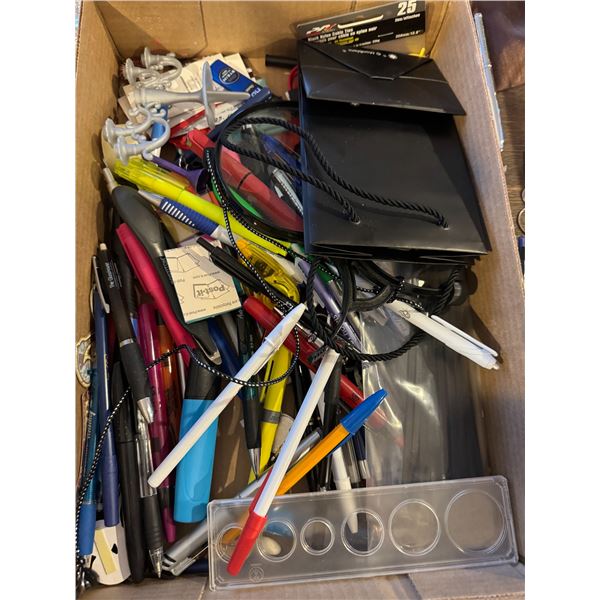 Assorted stationary and coin holder