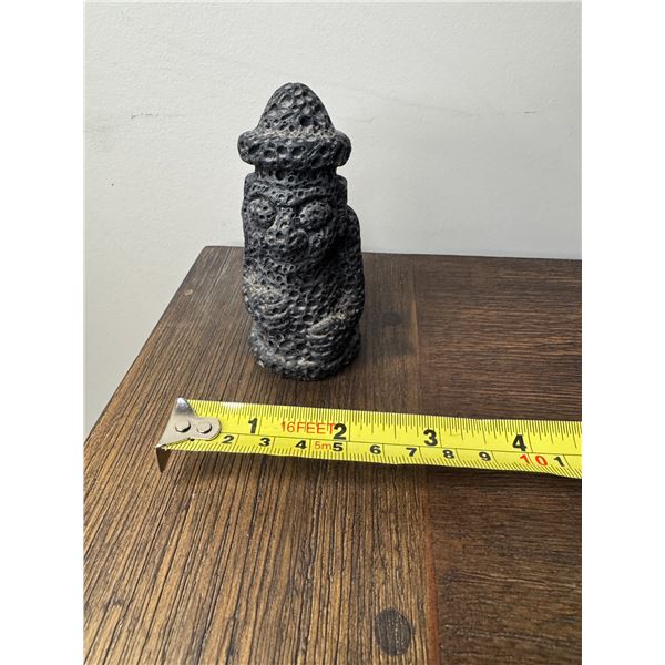 Hand carved lava fertility figurine