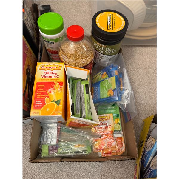 Vitamin C, popcorn, seeds, and other items