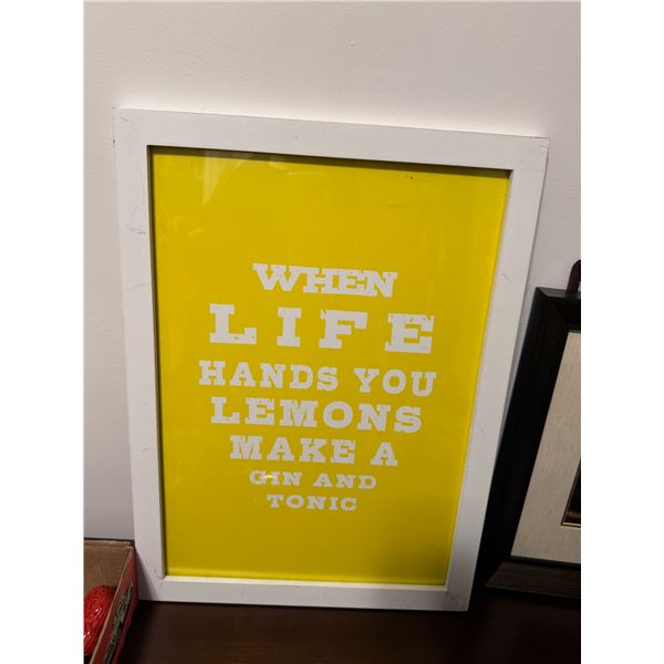 When life hand, you lemons, make a gin and tonic while hanging