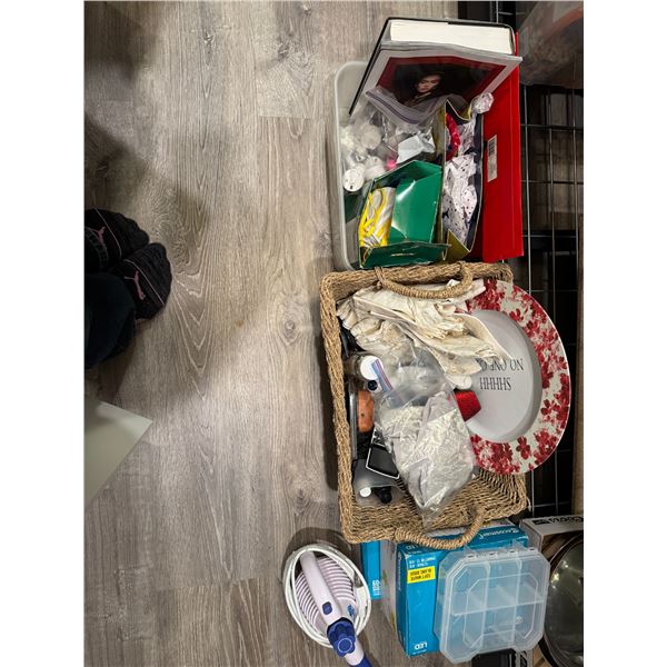 Steamer, lightbulbs and miscellaneous items