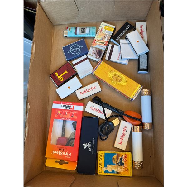 Lighters matches and flints