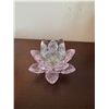Image 1 : Swarovski crystal waterlily candle holder.