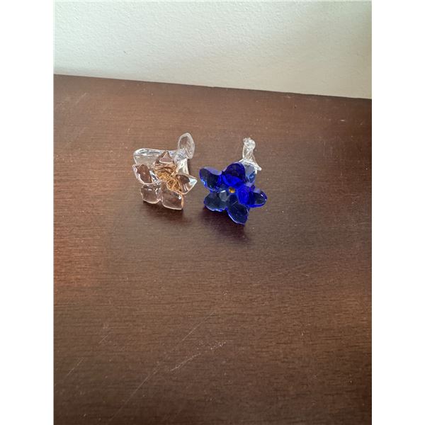 Swarovski crystal flower figurines