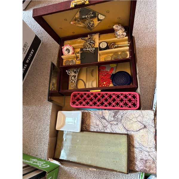 Jewelry box and contents and other items