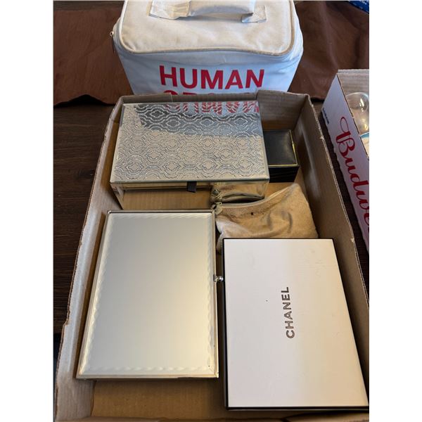 Jewelry boxes, and cases