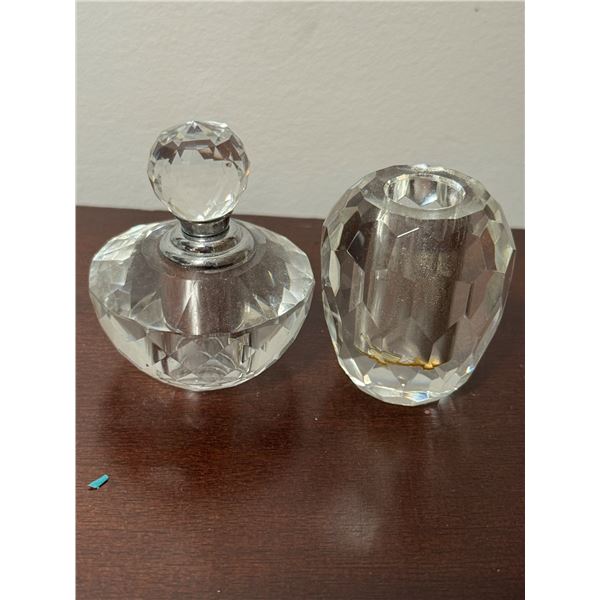 Oleg Cassini crystal perfume bottles