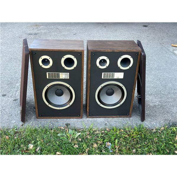 Zenith Allegro 3000 Speakers MC3000 - Approx: 15.75 x 10.75 & 25"T not tested