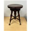 Image 1 : Antique Glass Claw Foot Piano Stool - Adjustable Height - see all photos