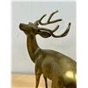 Image 2 : Large Brass Deer Figure / Décor Piece 13.25"T 10"W