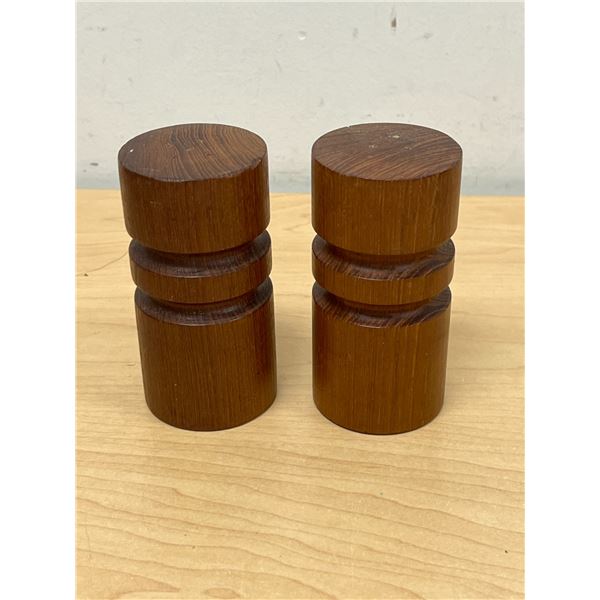 Teak Salt & Pepper Shakers 4"