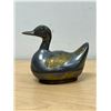 Image 1 : Unusual Metal / Brass Duck Trinket Storage Box - approx: 5.75"W 4.75"T