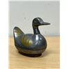 Image 3 : Unusual Metal / Brass Duck Trinket Storage Box - approx: 5.75"W 4.75"T