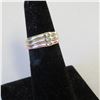 Image 7 : 14K Tri-gold (yellow, white and rose gold) ring.  Marked 14K.  Beautiful!  Approx size 6