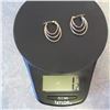 Image 6 : 14K Tri-gold (yellow, white and rose gold) earrings.  Marked 14K on post.  Very nice!