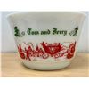 Image 2 : Vintage Hazel Atlas Milk Glass Tom and Jerry Punch Bowl / Fruit Bowl 9.5"W 5.75"T