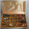 Image 1 : Beautiful Vintage MELE Jewellery box containing 40 pairs of pierced earrings