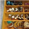 Image 3 : Beautiful Vintage MELE Jewellery box containing 40 pairs of pierced earrings