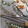 Image 4 : Chunky necklace lot.  Contains 11 necklaces.  Several are marked with makers/artists.  Great lot!