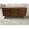 Image 2 : Mid Century 9 Drawer Lowboy Dresser - Approx: 64.5 x 18 & 30.5"T