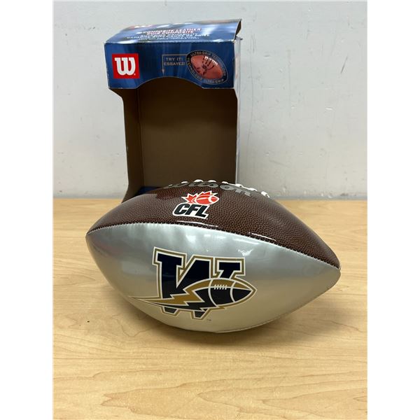 Doug Brown Signed Winnipeg Blue Bombers Wilson Football