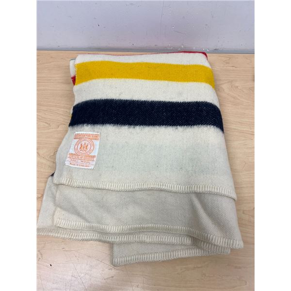 Hudson's Bay Company HBC 2 Pt. Wool Blanket Approx: 72x57" (good used condition)