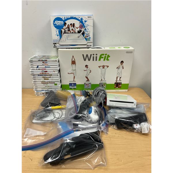 Large Nintendo Wii Lot - not tested, see all photos for details