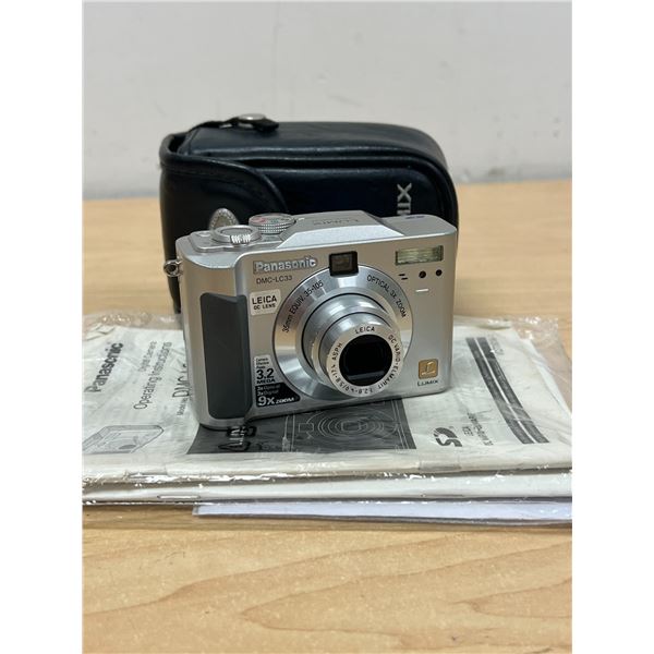 Panasonic Lumix DMC-LC33 Digital Camera & Accessories - not tested, see photos for details