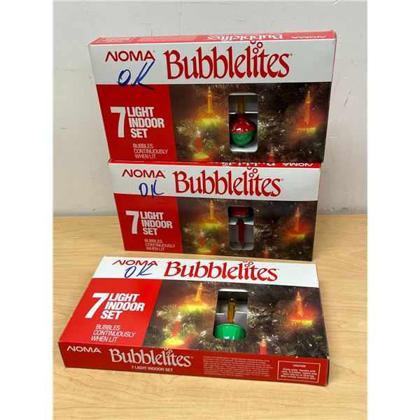 3 Packs Christmas Bubblelites - not tested, see photos